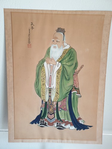 Peinture sur soie chine - soie,
