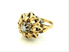 MAGNIFIQUE BAGUE OR 18 CARATS - Diamant 0,10 carat - 2,95 g