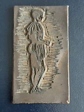 Antique / Vintage Linoleum Cut / Linocut Printing Plate / Plaque