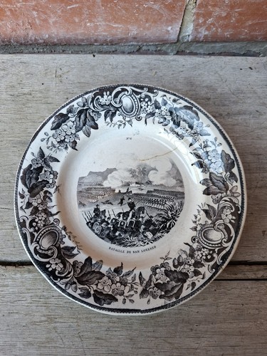 Assiette parlante bataille - assiette,