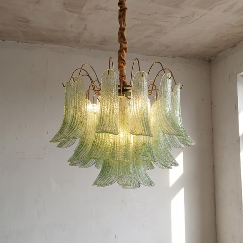 Murano style chandelier - , green