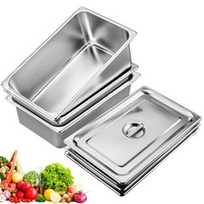 Oven dish set of 3 stainless steel gastro tray stainless steel dish with lid 325 x 175 x 65 cm...