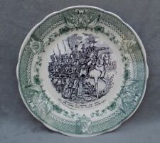 OLD SARREGUEMINES DIGOIN NAPOLEON EARTHENWARE PLATE 1813