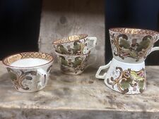Lot of 5 Chinese Earthenware Cup Tableware Antique 19th Century Tableware