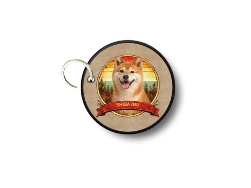 Porte cles clefs imprime chien