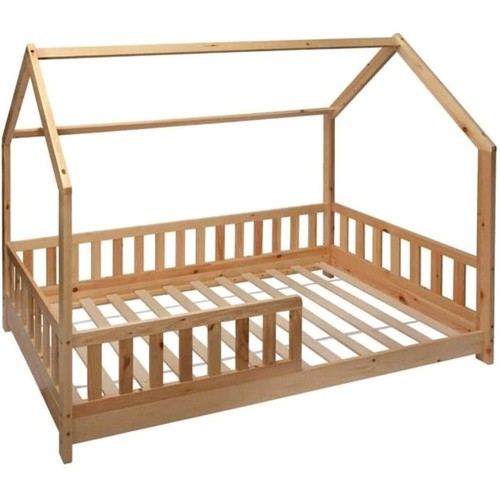Lit cabane enfant beige - cabane,