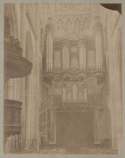 France Church Cathedral L'orgue Vintage Albumine ca 1880   
