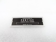 Plaque De Données S'adapte Aux Pontiac Vintage Hot Rod Street #V326-8