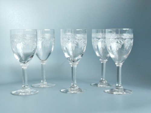 Verres cristal saint - 5, louis