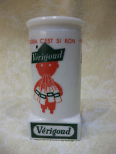 Porte-pailles publicitaire sodas "VERIGOUD" verre opalex années 50/60 TBE