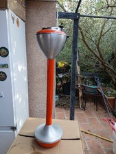 VINTAGE 70s standing ashtray ORANGE high 62cm, diameter ashtray 14, cm