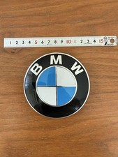 BMW Emblem 9cm Round Badge Black Blue White Used