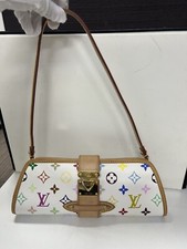 LOUIS VUITTON Monogram Multicolor Shirley Handtas Leder Shoulder Bag White 