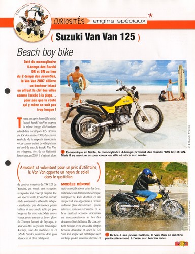 Fiche moto suzuki van - moto,