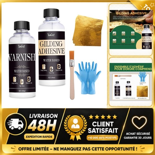 Kit dorure feuille 100 - kit, d'or