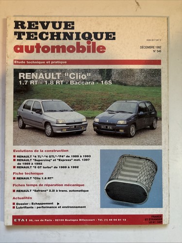 Revue technique renault - renault, clio