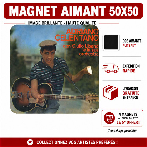 Magnet adriano celentano 5x5 - magnet,