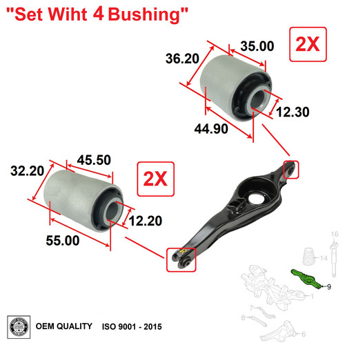 Rear control arm - rear, bushing