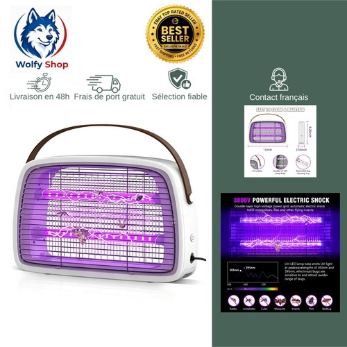 Lampe anti moustique 3800v led - anti,