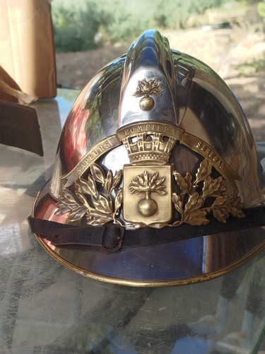 Ancien casque pompier - casque, de