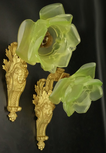 Paire appliques style louis - d'appliques,