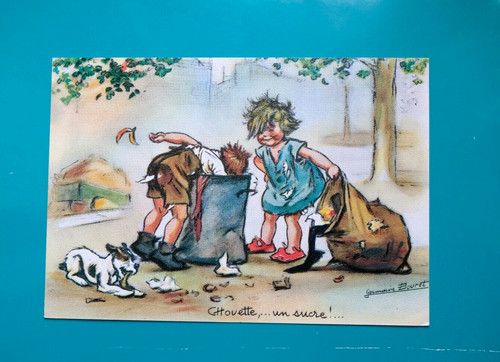 Vintage carte postale germaine - carte,