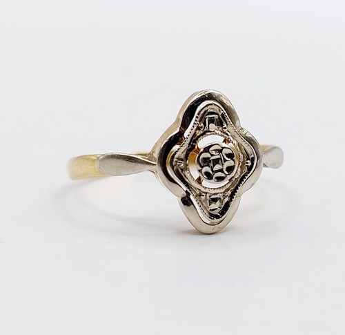 Bague art deco 18k - et, fleur