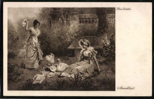 Carte postale artiste hans - carte,