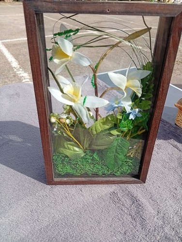 Cadre décoratif bois/verre