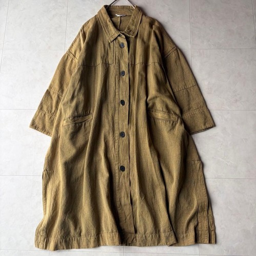 Manteau long design - , coton