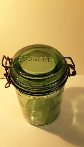 Bocal ancien verre - verre, vert
