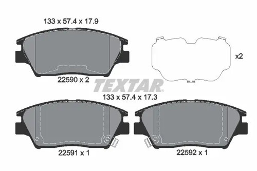 Plaquettes frein 2259001 - frein,
