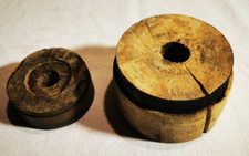 ANCIENNES ROUES EN BOIS POULIE