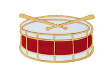 Badge d'épingle de tambour de