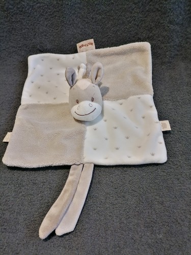 Doudou plat âne noa beige - doudou,