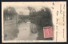 Old postcard Pont-de-Briques, Le Moulin and the peaceful river nearby 1906 