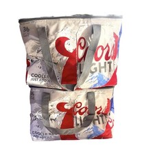 2~NFL Giants Coors Light Soft Cooler 36 Pack 12 Oz Beer Bag Tailgating Football