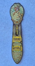 RARE Lithographed Sheet Metal Paper Cutter NESTLE "Milk Flour" 16x4cm