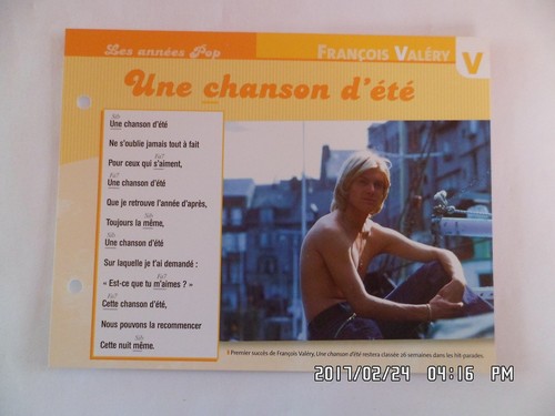 Carte fiche plaisir chanter - carte,