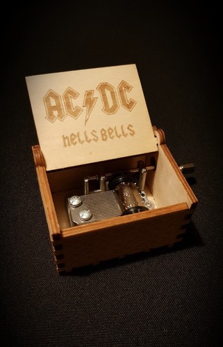 Boîte musique bois acdc - à, en