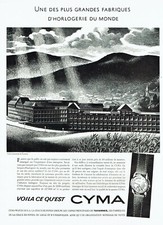 1950 Advertising 049 Cyma Watch Tavannes Factory
