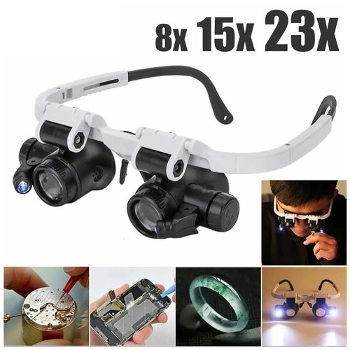 Lunettes loupe eclairante - loupe, led