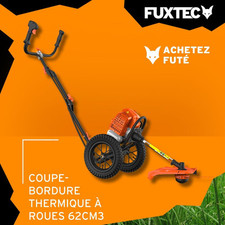 Débroussailleuse coupe bordure thermique à roues XXL 62cm3 Fuxtec fx-fsr162