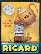 Ricard 1960 Advertising Thermometer - Original Plastic Plate