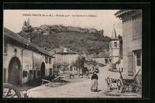 Old postcard Pierre-Percée, Le Centre et le Château 