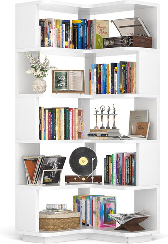 Tier corner bookshelf - 6-tier,