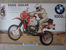 Maquette Moto PROTAR 1/9 Ref 203 BMW 1000cc Paris-Dakar 1er Gaston Rahier