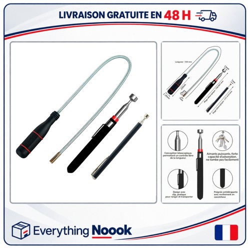Aimant télescopique flexible - télescopique,