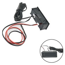 Kit De Voiture Véhicule 12V 3 1 Thermomètre + Voltmètre + Horloge LED Affichage