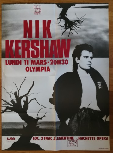 Nik kershaw affiche concert - nik,